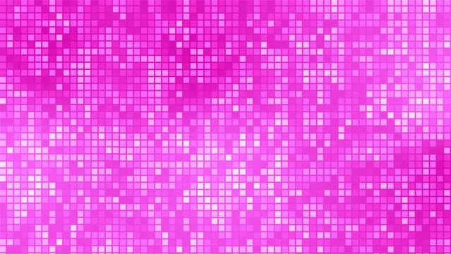 4K motion pink background with scrolling and flashing square dots.