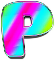 3D Alphabet Rainbow Full Color