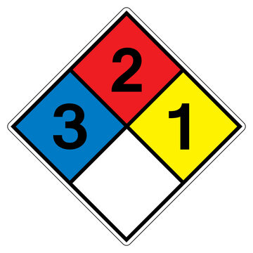 NFPA Diamond 704 3-2-1 Symbol Sign, Vector Illustration, Isolate On White Background Label. EPS10