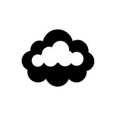 Ash Cloud Icon - Simple Vector Illustration