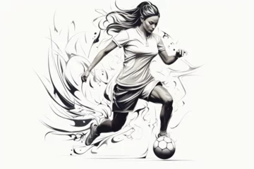 Fotobehang soccer player kicking ball © CREAM 2.0