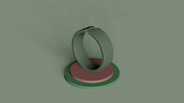 P&eacute;ndulo abstracto elegante, esf&eacute;rico verde
