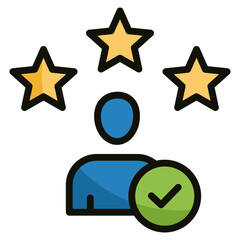 Customer Experience Icon Element For Design