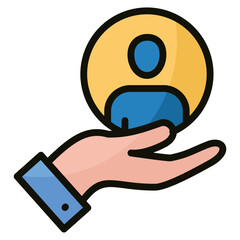 Customer Retention Icon Element For Design