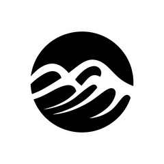 Wave Crest Icon - Simple Vector Illustration