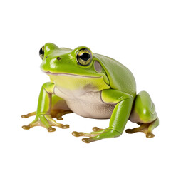 Obraz premium green frog on a transparent background.