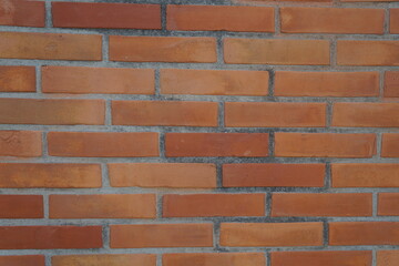 red Brick wall texture close up, background