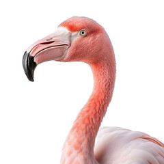 pink flamingo on a transparent background.
