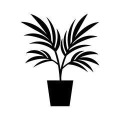 Areca Palm plant Icon - Simple Vector Illustration