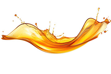 Cooking Olive pale yellow oil swirl splash isolated on clean png background, engine motor fuel oil for vehicles, liquid flowing in form of wave. - obrazy, fototapety, plakaty