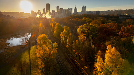 Urban Autumn Sunrise - Powered by Adobe