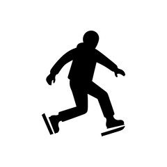 Fototapeta na wymiar Ice skating icon - Simple Vector Illustration