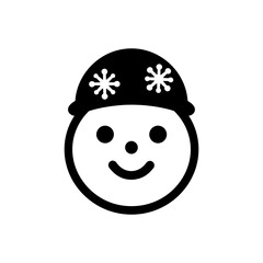 Snowman ornament icon - Simple Vector Illustration