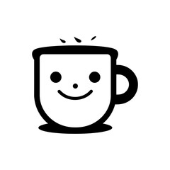 Snowman mug of hot icon - Simple Vector Illustration