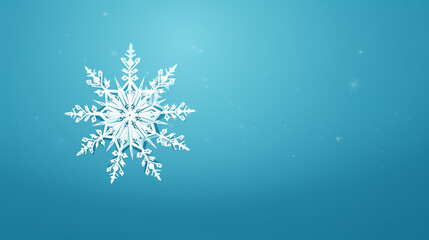 Fototapeta na wymiar Minimal snowflake background winter theme