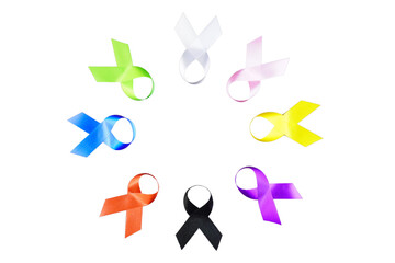 Ribbon Circle Isolated Background