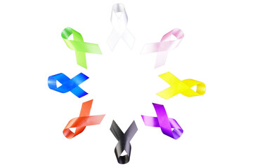 Ribbon Circle Isolated Background