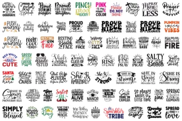 Foto auf Acrylglas Positive Typografie Motivational Inspirational T-shirt Design Bundle, Motivational Inspirational Quotes Design T-shirt Bundle, Vector EPS Editable Files, can you download this Design Bundle..