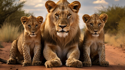 A group of lions