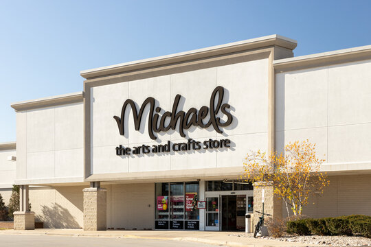 Chicago Ridge, IL, USA - November 13, 2023: Michael's is an arts, crafts, and home decor store chain  with over 1,200 stores over the United States and Canada.
