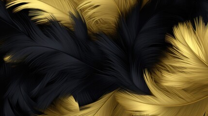 black and gold feather