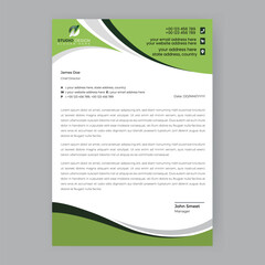 Elegant letterhead template design in minimalist style. Letterhead template in flat style, Modern company letterhead template design