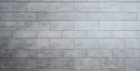 white brick wall background, concrete wall texture, plain grey tile. Generative Ai content