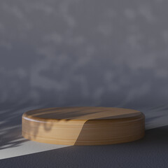 Display and podium courtyard concept product commercial advertisement pedestal space for placing products fashion cosmetics skincare and beauty. 3D illustration.