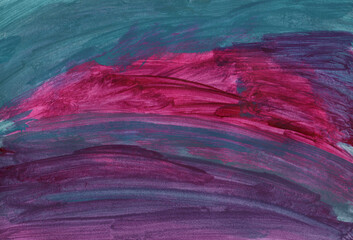 Аbstract  blue pink art background.  Grunge painting texture. Modern art. Picturesque image of water. Background for presentation, interior poster, website, cosmetics, spa. Print for fabric, T-shirt