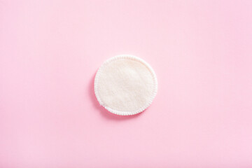 zero waste eco friendly hygiene bathroom concept. reusable cotton pads makeup removal