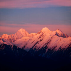 Fototapeta premium sunset in the mountains