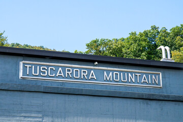 sign at the Tuscarora Mountain Tunnel on the Pennsylvania Turnpike