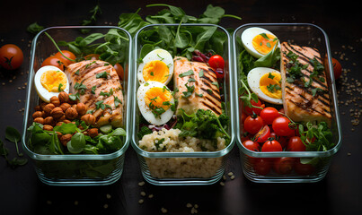 Protein-Packed Perfection: Healthy Lunch Meal Prep in Organized Containers