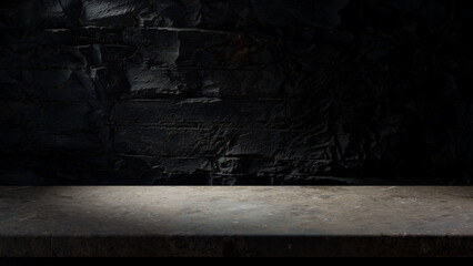 Luxurious Stone Elegance: Gray Marble Table, Ideal for Product Showcase and Elegant Interior Design.