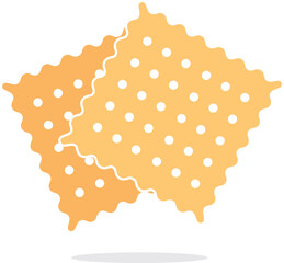 Biscuit, cookie color vector icon. Element of kitchen for mobile apps illustration. Biscuit flat icon for website design and development.