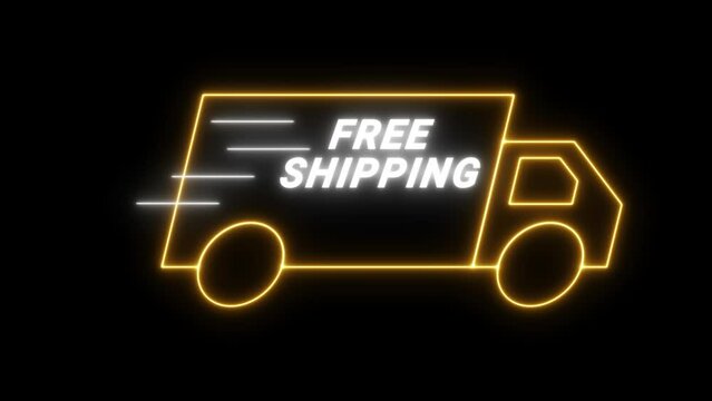 free delivery shipping truck animation delivery package animation delivery truck looping alpha truck free delivery
