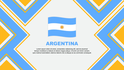 Argentina Flag Abstract Background Design Template. Argentina Independence Day Banner Wallpaper Vector Illustration. Argentina Vector