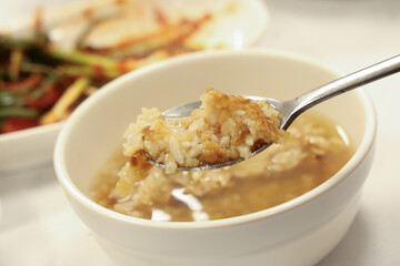 Scorched Rice Soup Korean food