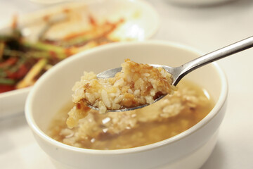 Scorched Rice Soup Korean food