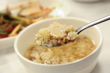 Scorched Rice Soup Korean food