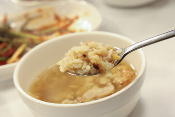 Scorched Rice Soup Korean food