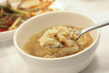 Scorched Rice Soup Korean food