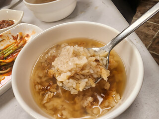 Scorched Rice Soup Korean food