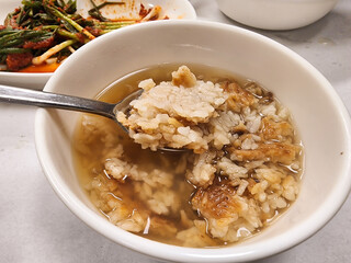 Scorched Rice Soup Korean food