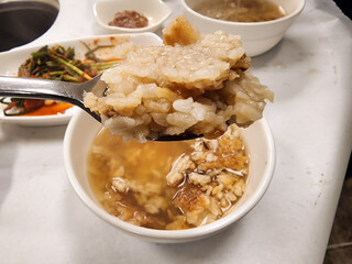 Scorched Rice Soup Korean food