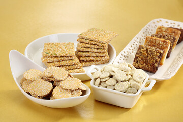 Group of Gajak or Sesame Seed Jaggery