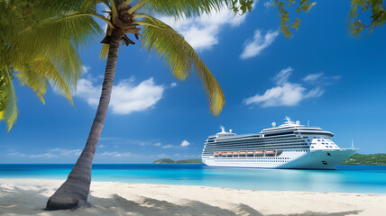 Obraz premium ship at the caribbean sea