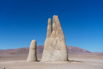 The Hand of the desert in the Atacama desert, Chile