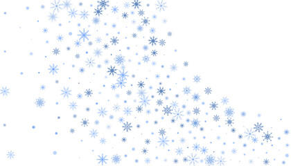 Christmas background. Blue delicate snowflakes on a white background. New Year's holiday design