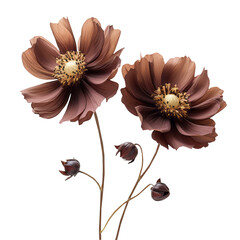 brown flower on isolated background © Porechenskaya